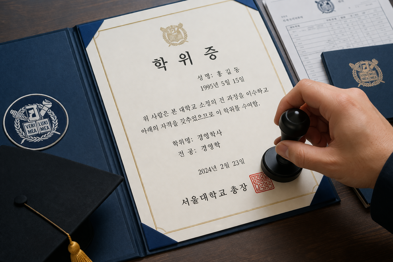 Apostille on a Korean University Diploma, Degree Certificate, and Transcript